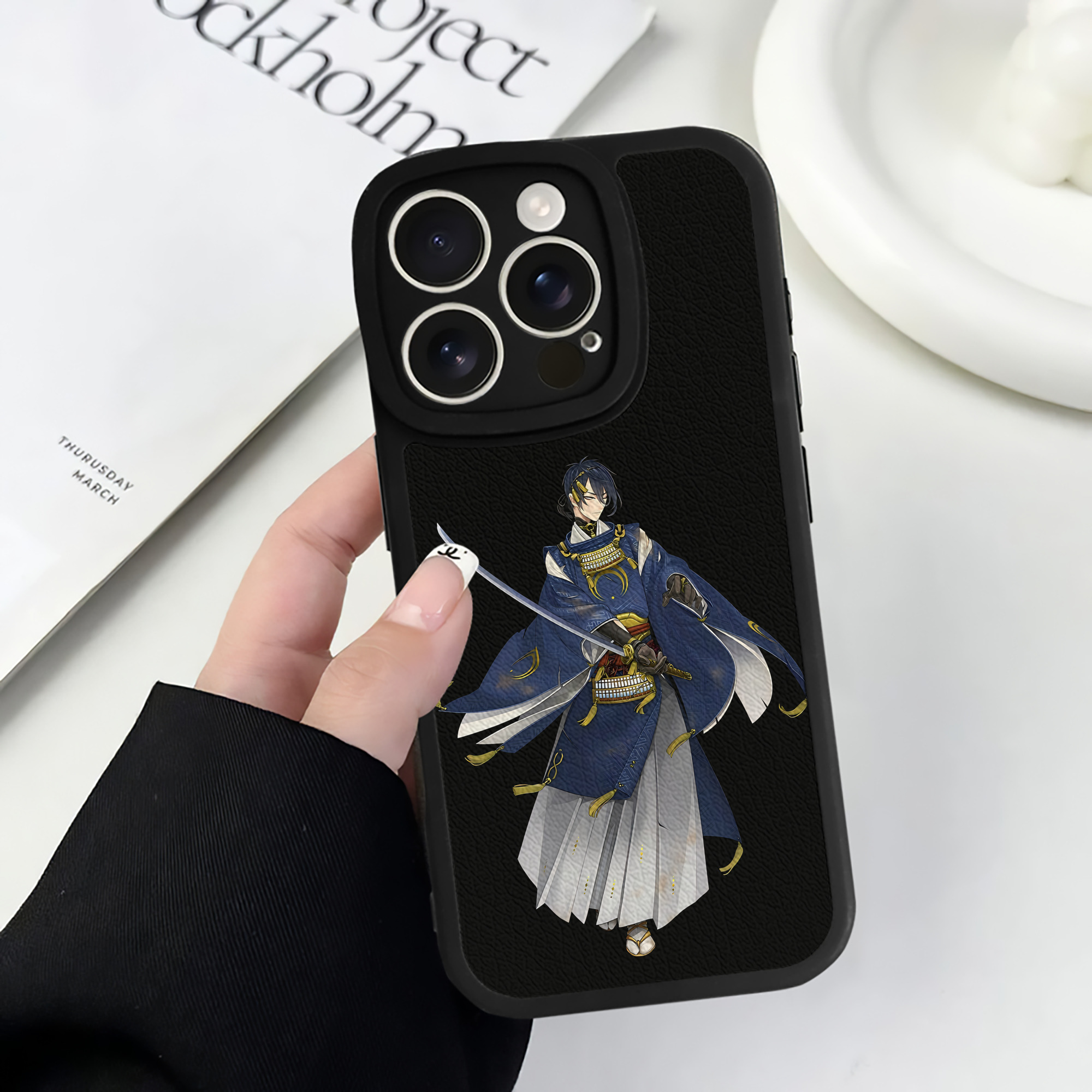 （画像用） 刀剣乱舞 Touken Ranbu 【iPhone 16シリーズ対応】シリコンスマホケース（レザー調） 材質：シリコン